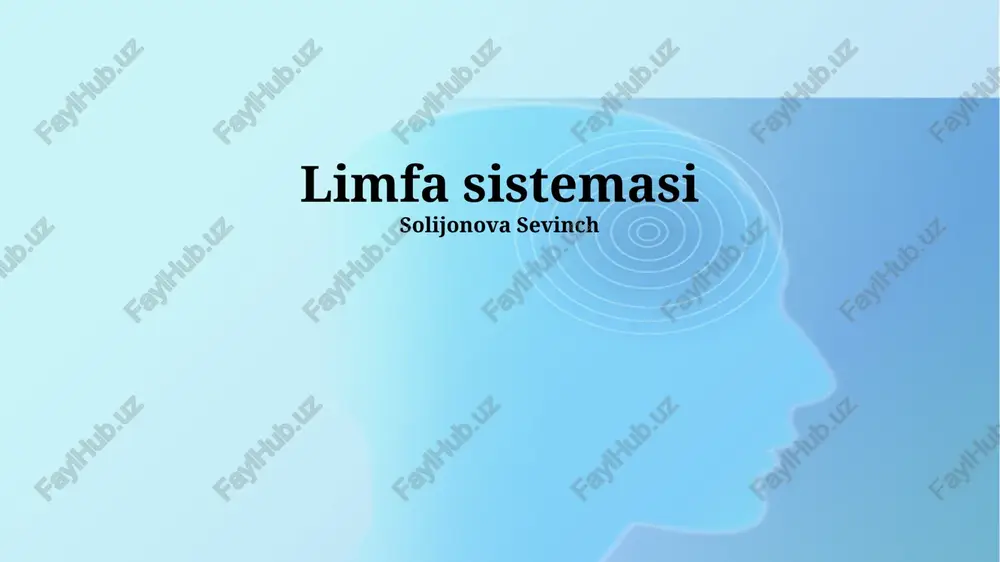 limfa sistemasi — PPTX