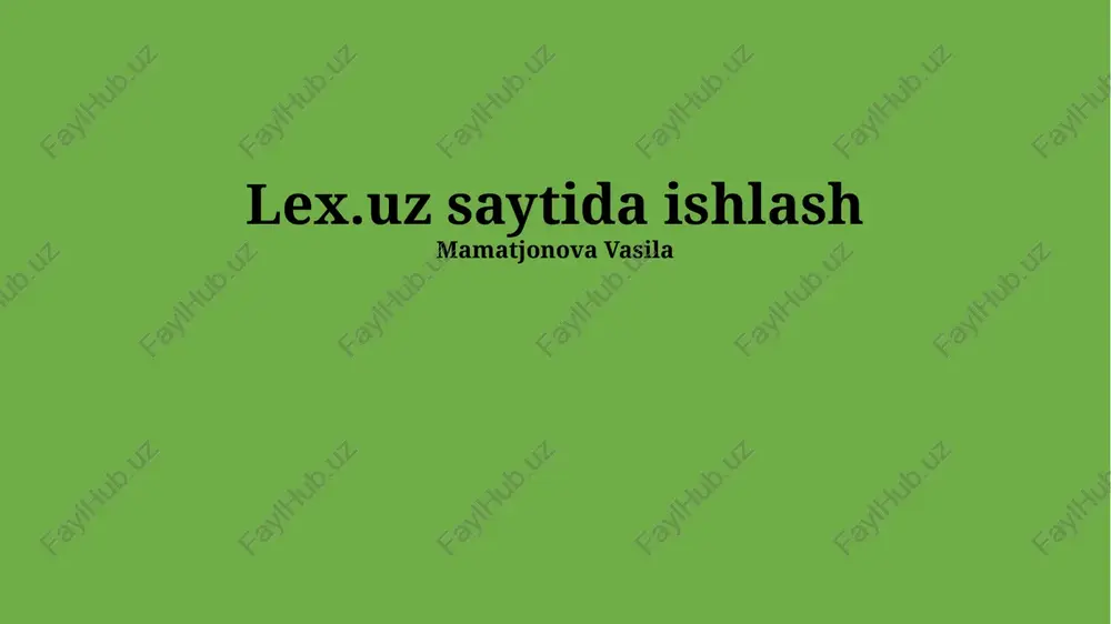 lex.uzda ishga qabul qilish jarayoni — PPTX