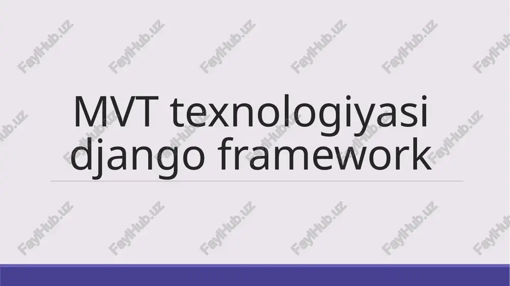 mvt texnologiyasi — PPTX