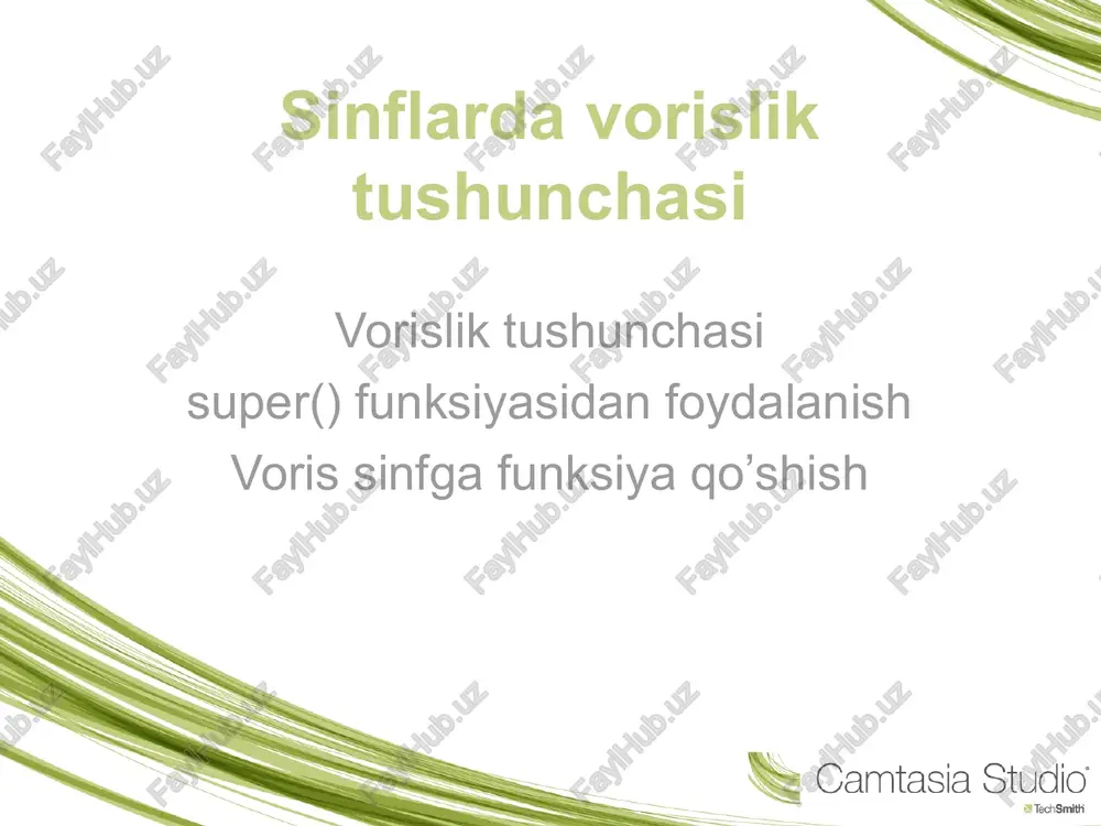 vorislik tushunchasi — PPT
