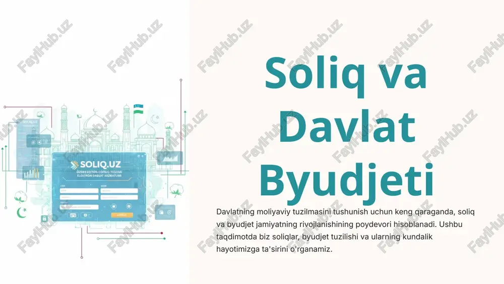 davlatning moliyaviy tuzilmasi — PPTX