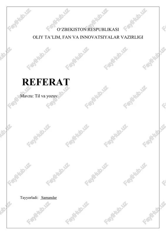 til va yozuv — DOCX