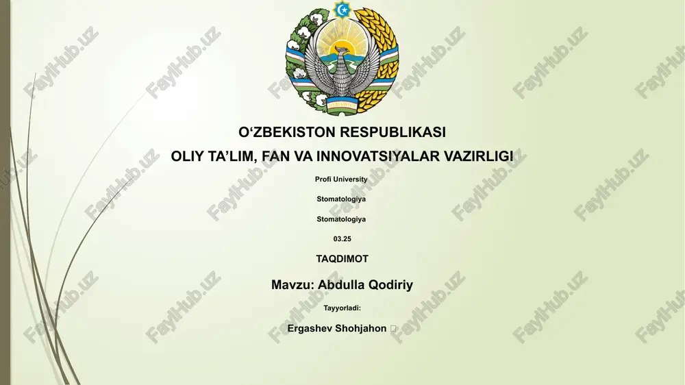 abdulla qodiriy — PPTX