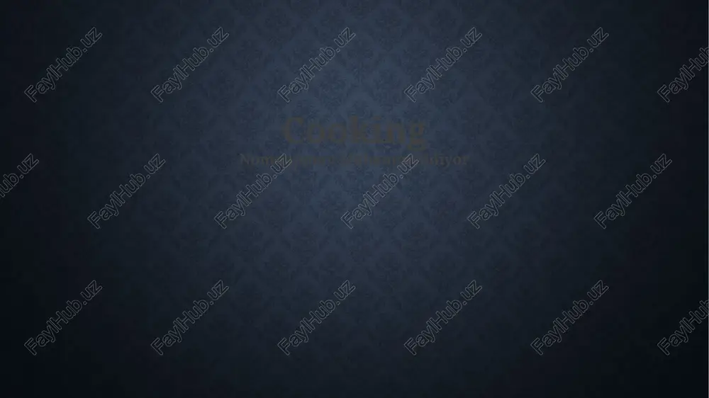 cooking — PPTX