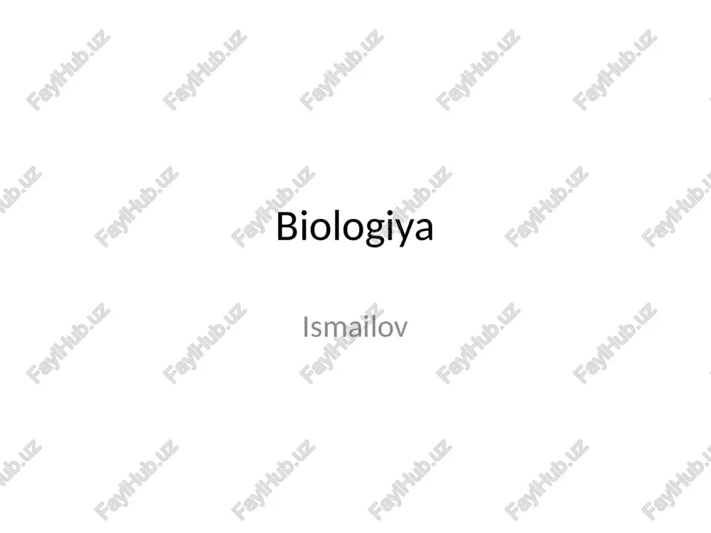 biologiya — PPTX