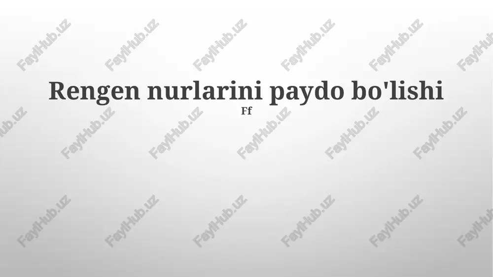 kamalak nurlarining paydo bo'lishi — PPTX
