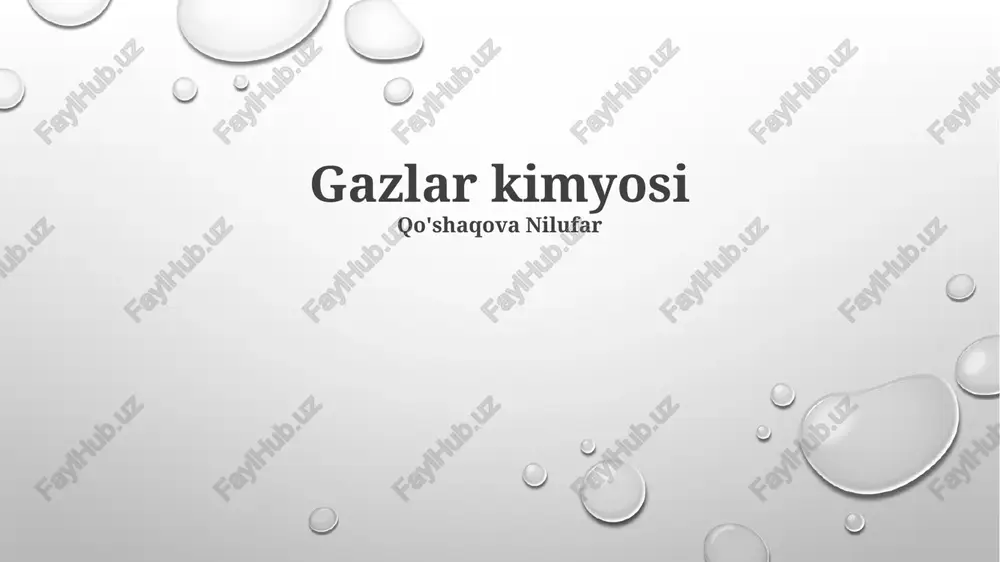 gazlar kimyosi — PPTX