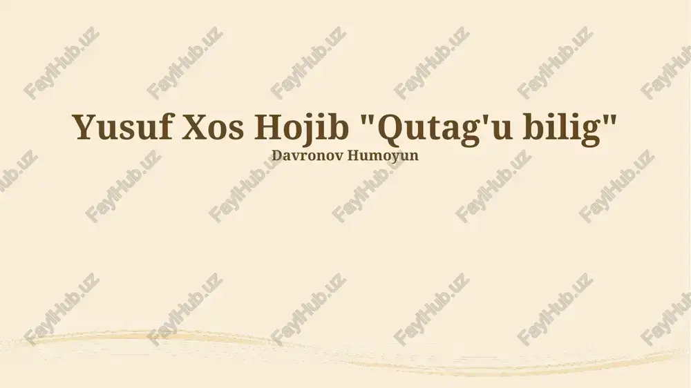qutadg'u bilig — PPTX