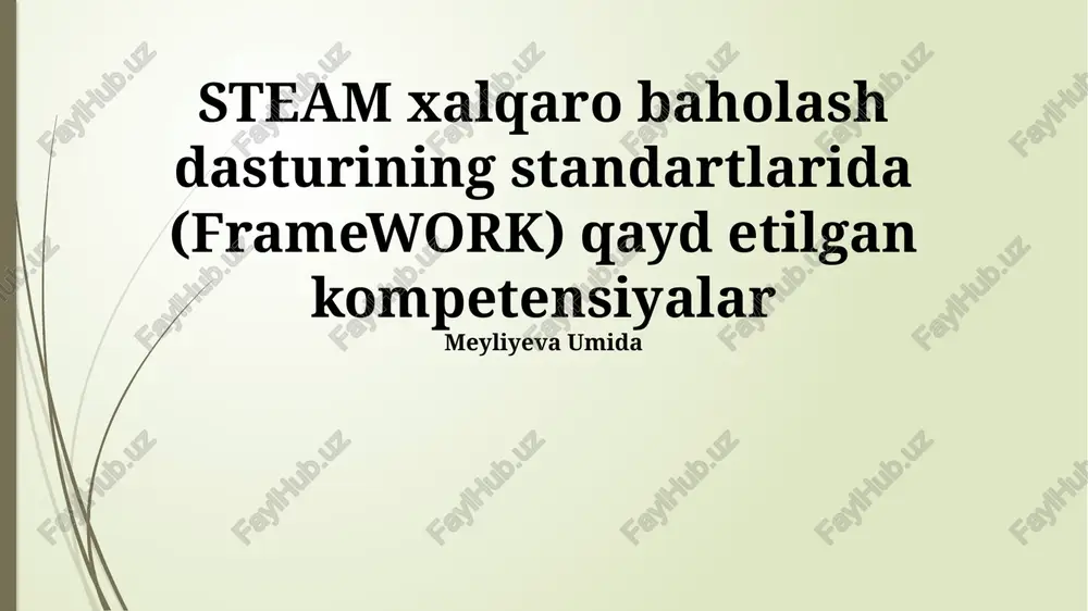 steam xalqaro baholash dasturi — PPTX