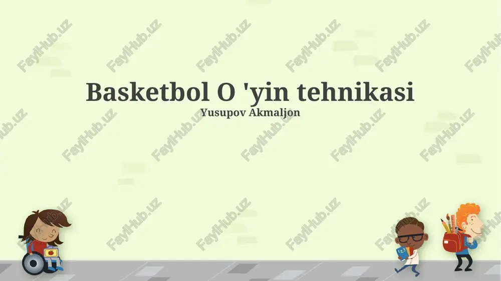 basketbol o 'yin tehnikasi — PPTX