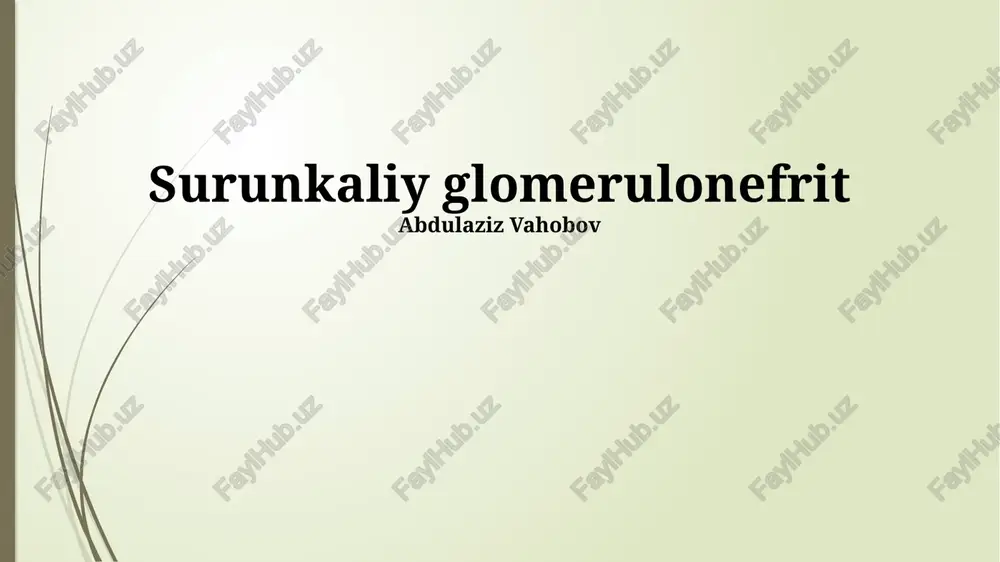 surunkaliy glomerulonefrit — PPTX