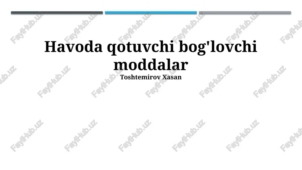 havoda qotadigan bog'lovchilar — PPTX