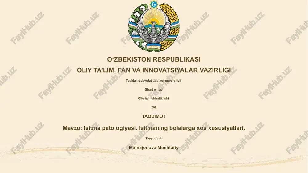 isitma patologiyasi — PPTX