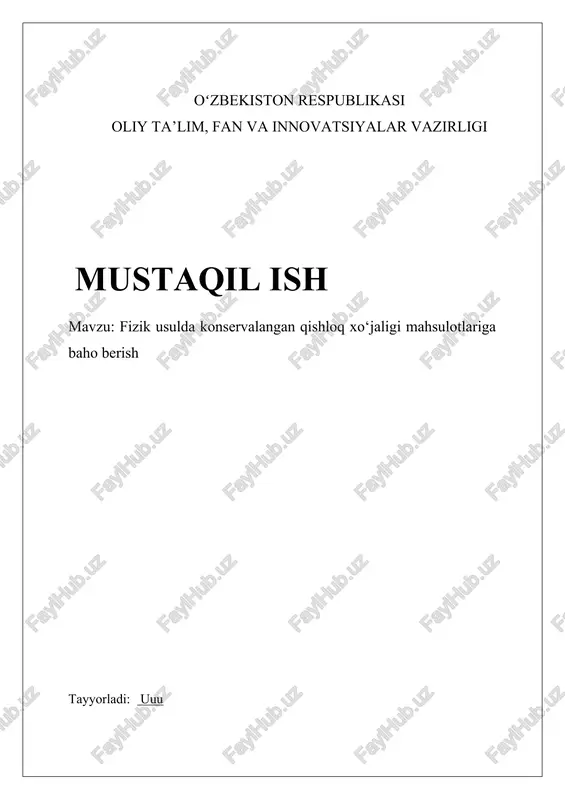 fizikaviy saqlash usullari — DOCX
