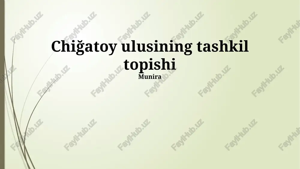 chingizxon imperiyasi tashkil topishi — PPTX
