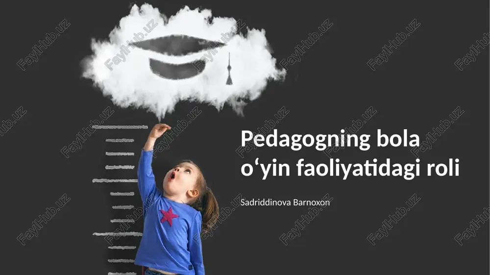 pedagogning bola o‘yin faoliyatidagi roli — PPTX
