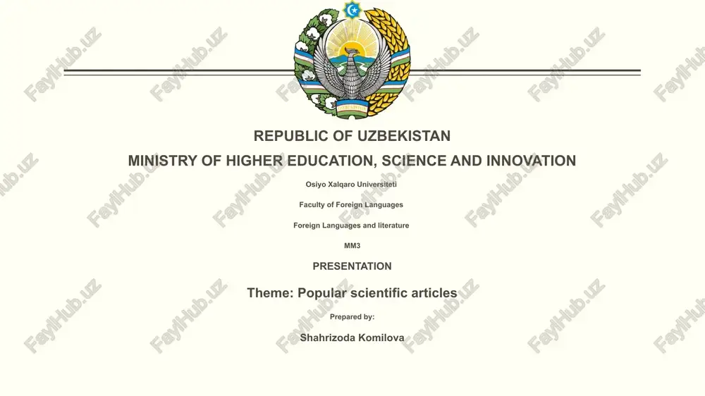 popular scientific articles — PPTX