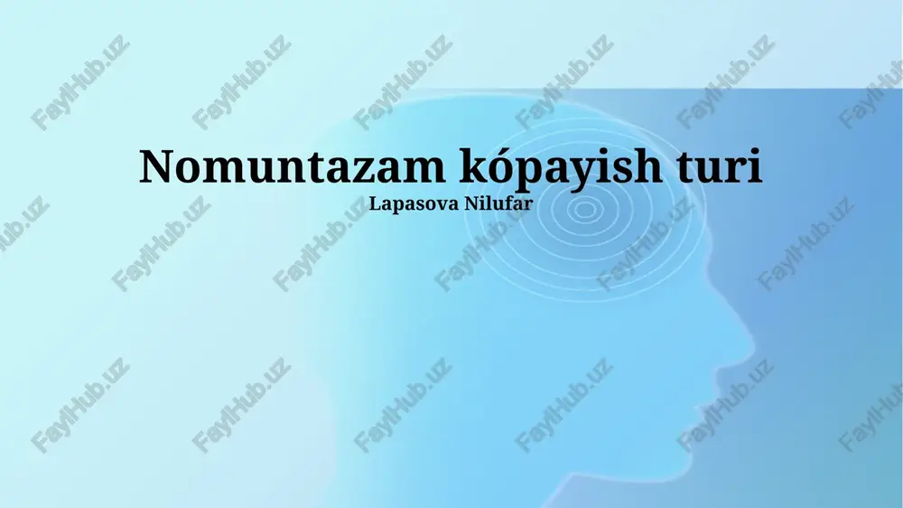nomuntazam kópayish turi — PPTX