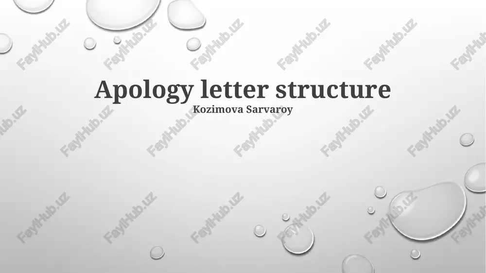 apology letter structure — PPTX