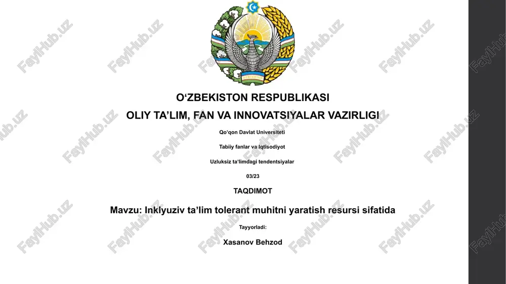 inklyuziv taʼlim — PPTX
