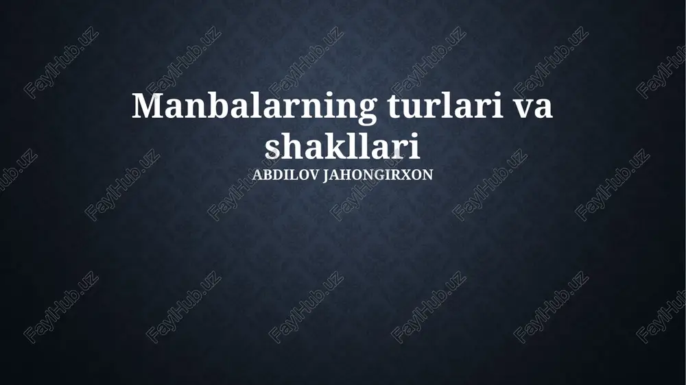 ta'lim turlari va shakllari — PPTX