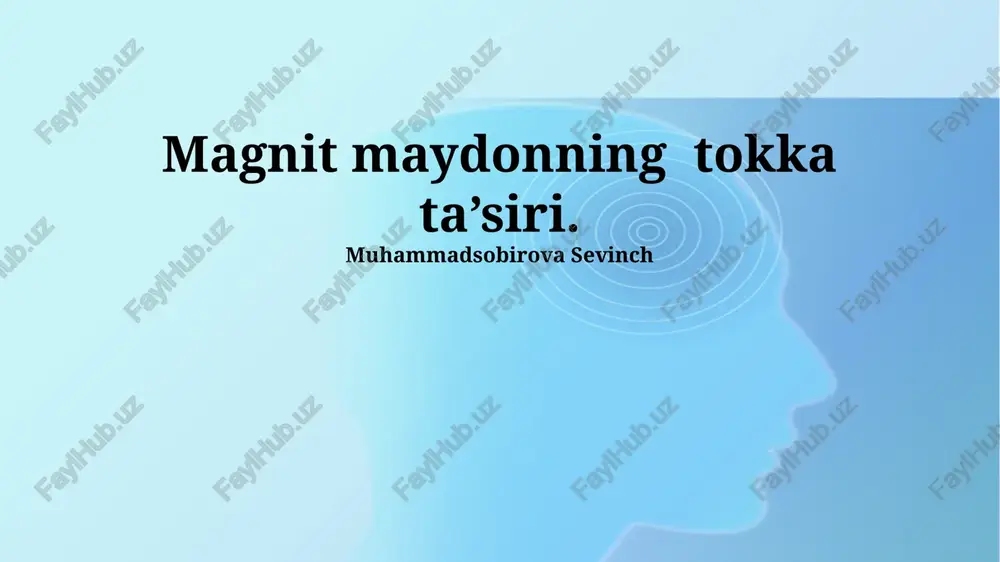 magnit maydonning tokka ta’siri — PPTX