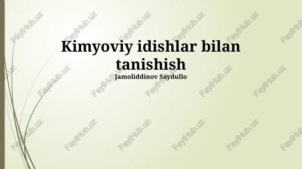 kimyoviy idishlar bilan tanishish — PPTX