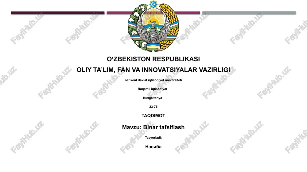 binar tafsiflash — PPTX