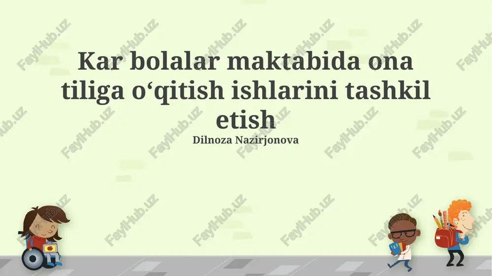 ona tiliga oʻqitish ishlarini tashkil etish — PPTX