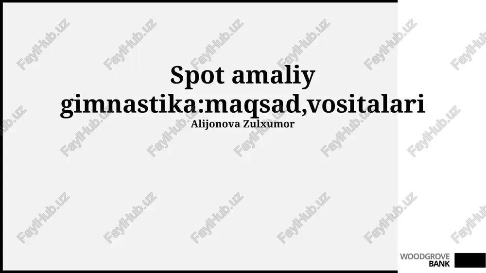 spot amaliy gimnastika — PPTX