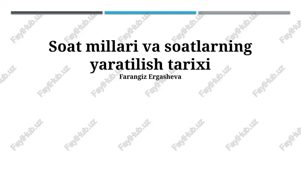 quyosh soatlarining kelib chiqishi — PPTX