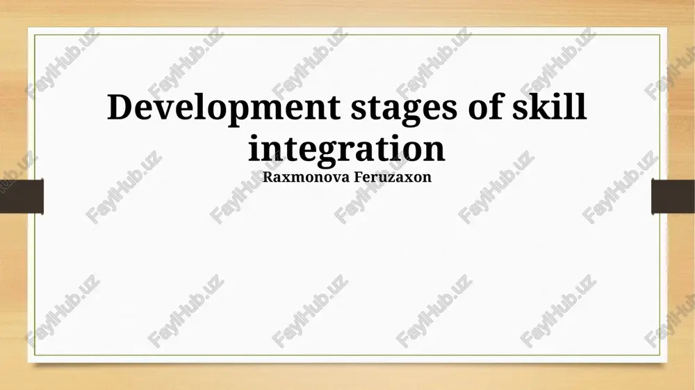 skill integration development — PPTX