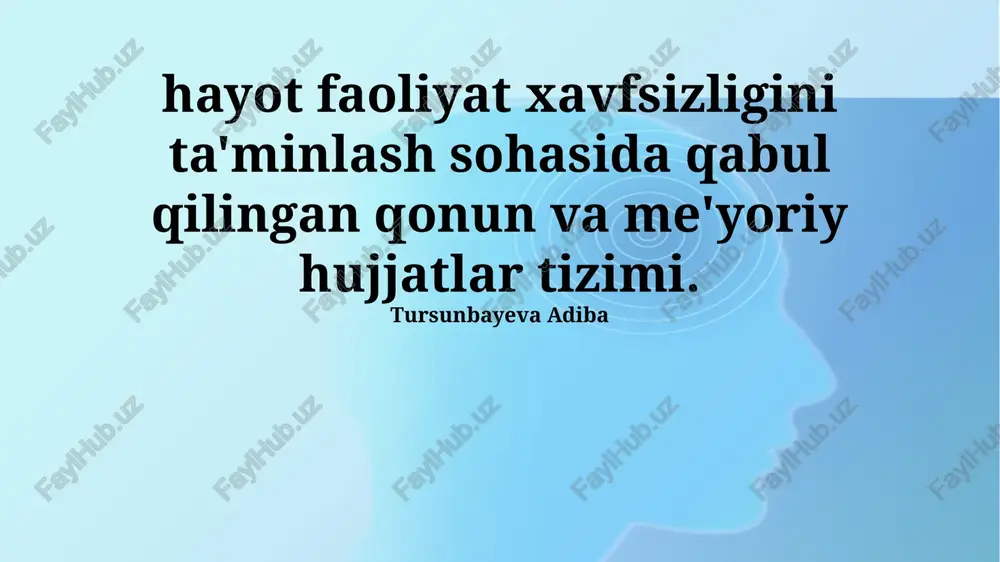 mehmatni muhofaza qilish to'g'risida qonun — PPTX
