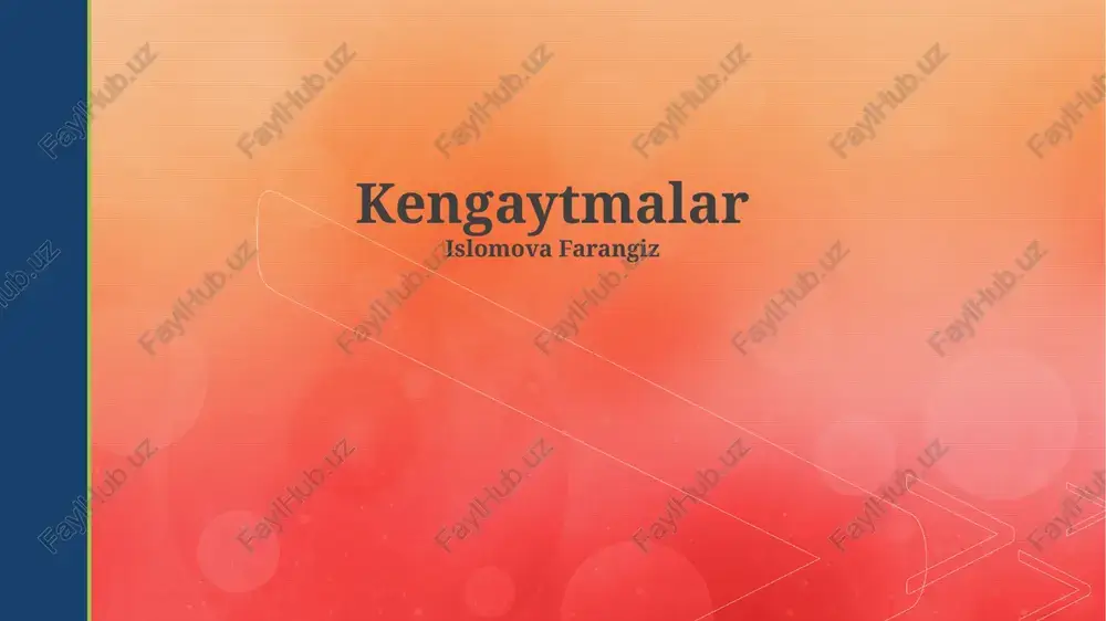 kengaytmalar — PPTX