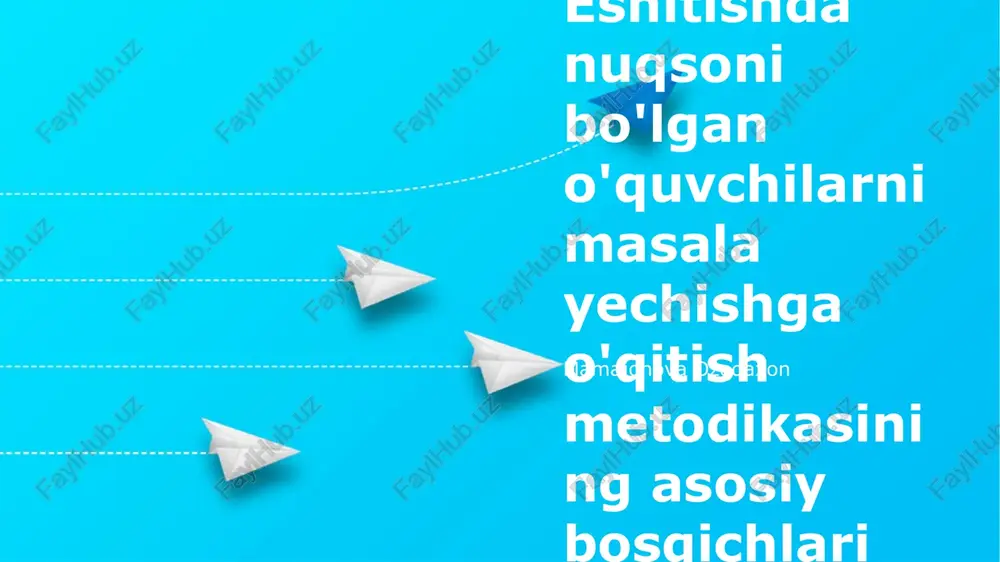 muammoli o'qitish — PPTX