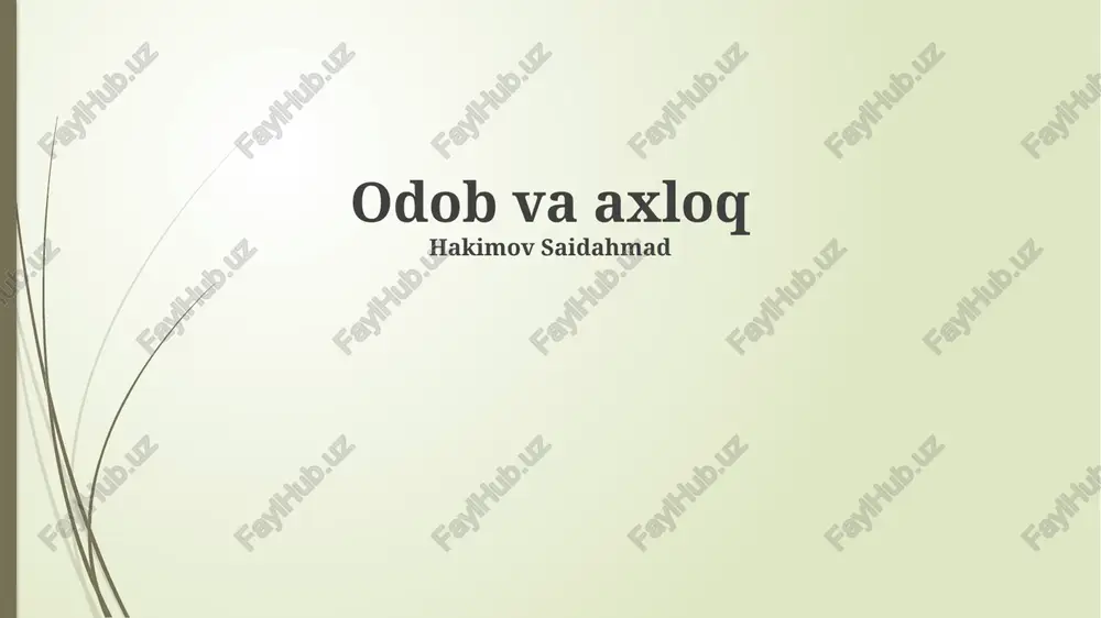 odob va axloq — PPTX