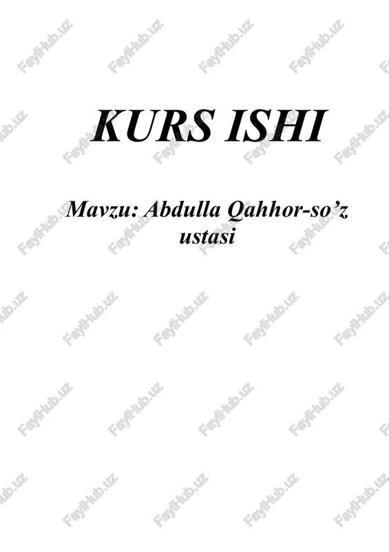 abdulla qahhor-so’z ustasi — DOCX
