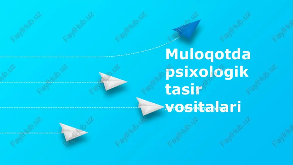 muloqotda psixologik tasir vositalari — PPTX