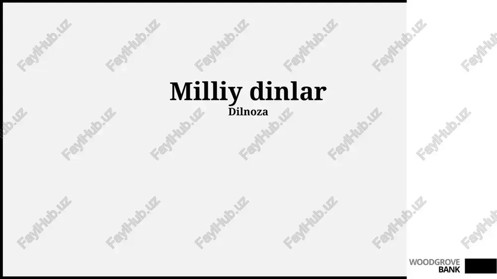milliy dinlar — PPTX