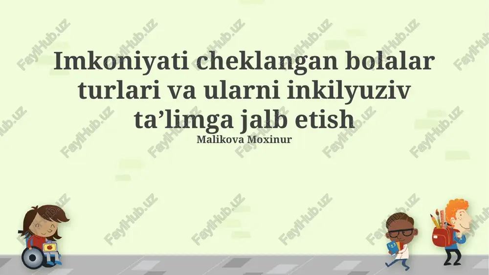 nogiron bolalarning turlari — PPTX