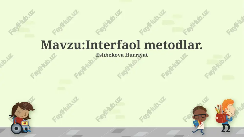 interfaol metodlar — PPTX