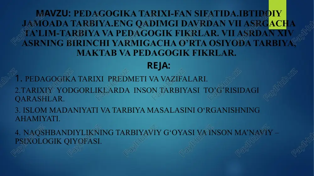 pedagogika tarixi — PPTX