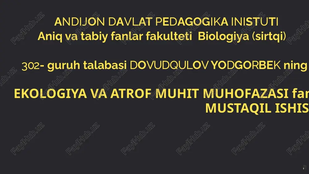 biologiya(sirtqi) — PPTX