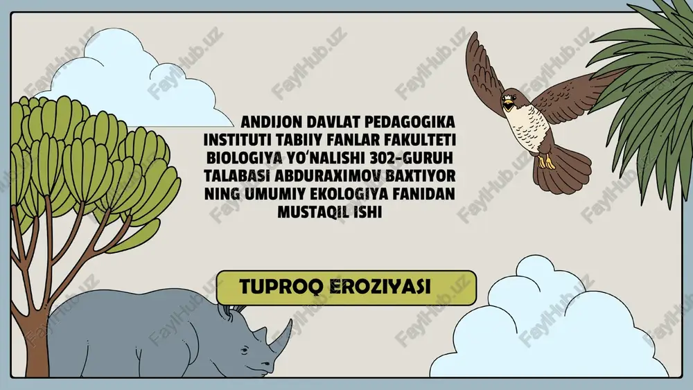 tuproq eroziyasi — PPTX