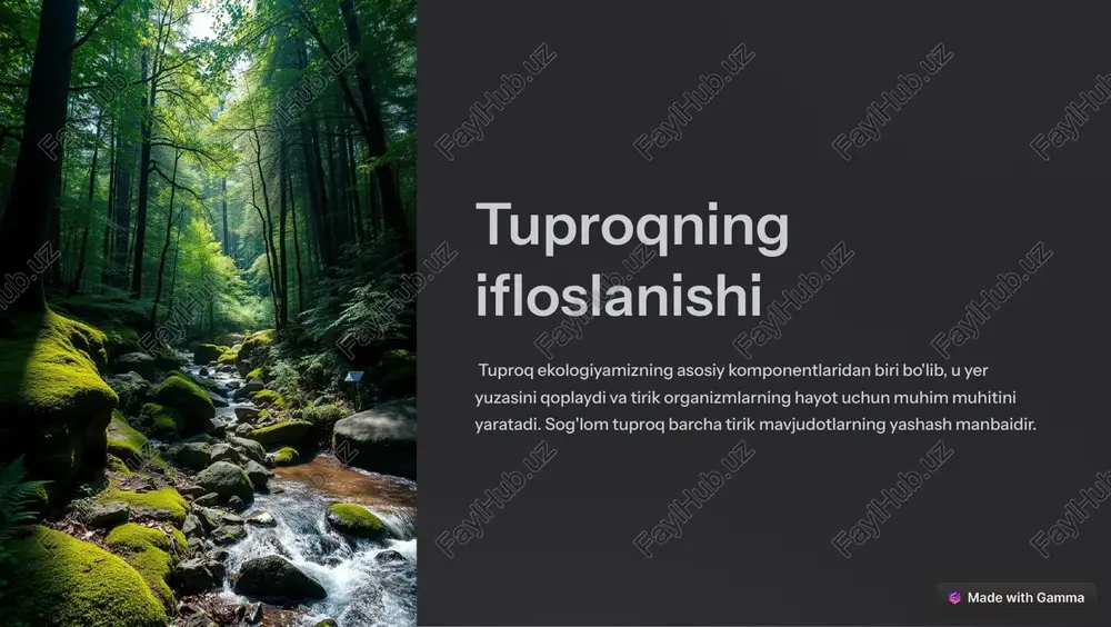 tuproq ifloslanishi — PDF
