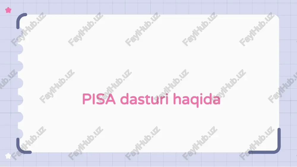 pisa dasturi — PPTX