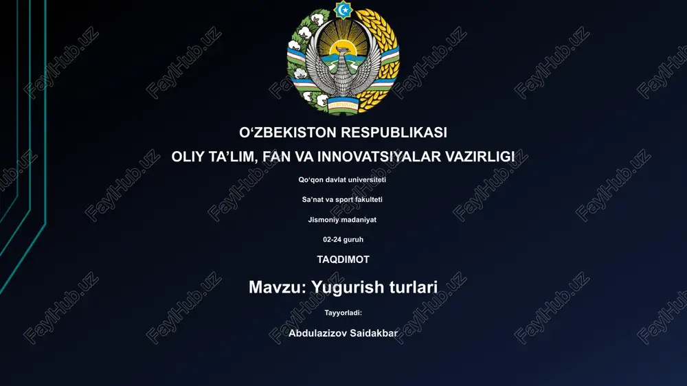 yugurish turlari — PPTX