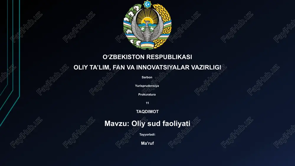 oliy sud faoliyati — PPTX