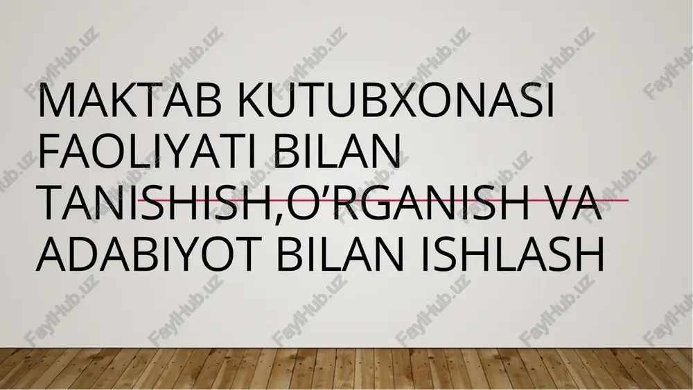 maktab kutubxonasi — PDF