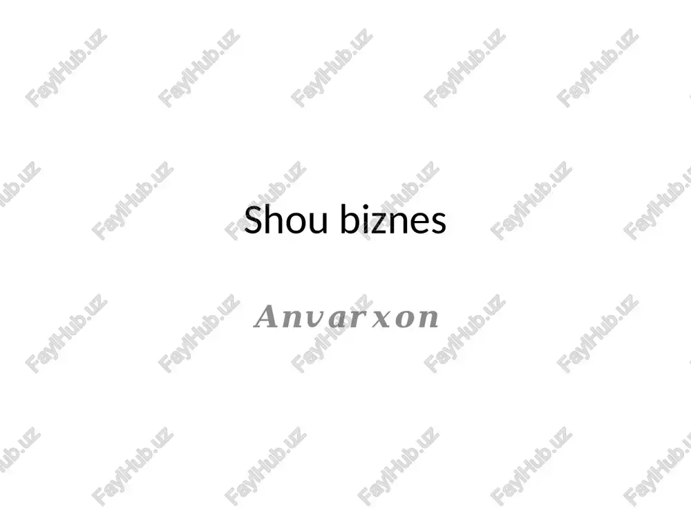 shou biznes — PPTX